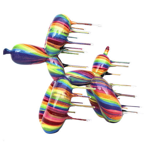 Metallskulptur - Blown Away Balloon Dog - San Polo Art Gallery | Contemporary Art & Design i - Harz / Ton / Acryl