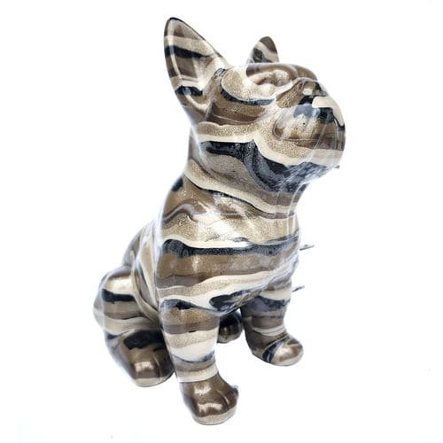 Metallskulptur - Blown Away Frenchie - Chocolate Blast - San Polo Art Gallery | Contemporary Art & Design i - Harz / Acryl / handgefertigt