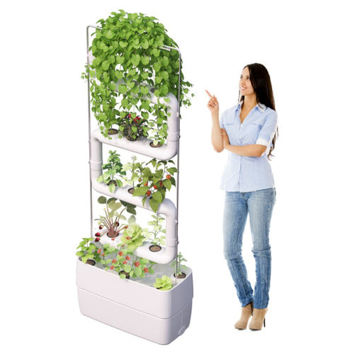 Kit für begrünte Mauer / mit integrierter Bewässerung - 4 WHITE PLANTSTEPS EU - Supragarden