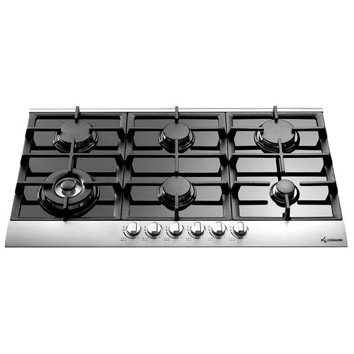 Gaskochfeld - KT906GLX - Klugmann Hausgeraete GmbH - mit 6 Kochfeldern / Einbau / mit Drehknöpfen