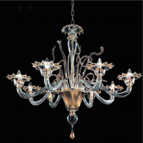 Klassischer Kronleuchter - DA VINCI - Magie di Murano - geblasenes Glas / Muranoglas / für Gewerbegebrauch