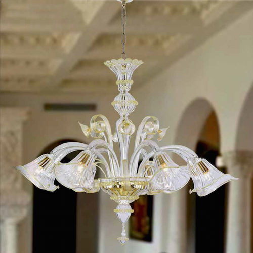 Klassischer Kronleuchter - COPERNICO - Magie di Murano - geblasenes Glas / Muranoglas / für Gewerbegebrauch