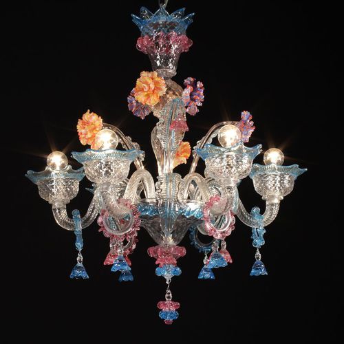 Klassischer Kronleuchter - BARCELONA - Magie di Murano - geblasenes Glas / Muranoglas / für Gewerbegebrauch