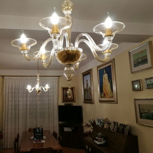Moderner Kronleuchter - NEWTON - Magie di Murano - Muranoglas / LED / handgefertigt