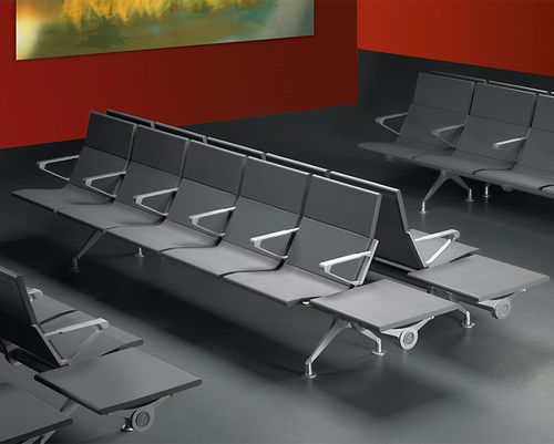 Stahl-Traversenbank - MASTER BASIC - IMAT MOBILIARIO Y DISEÑO S.A. - Aluminium / Polyurethan / Fünfsitzer