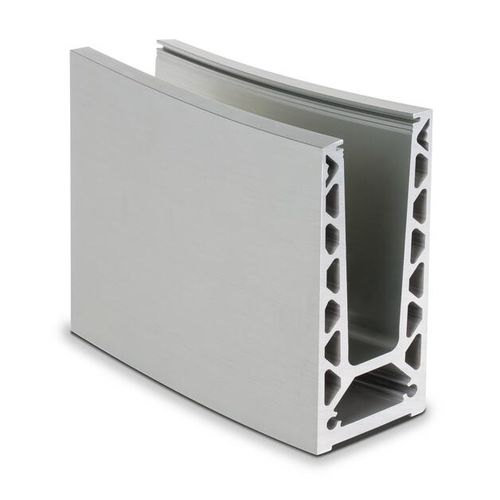 Profil / gebürstetes Aluminium - 10.6021.003.14 - OnLevel - U-förmig / für Geländer / Fertig