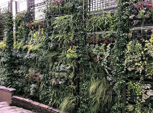 Stabilisierte Wandbegrünung - AG POSTDIV - AIR GARDEN - modulare Platte / natürlich / dichtes Blattwerk
