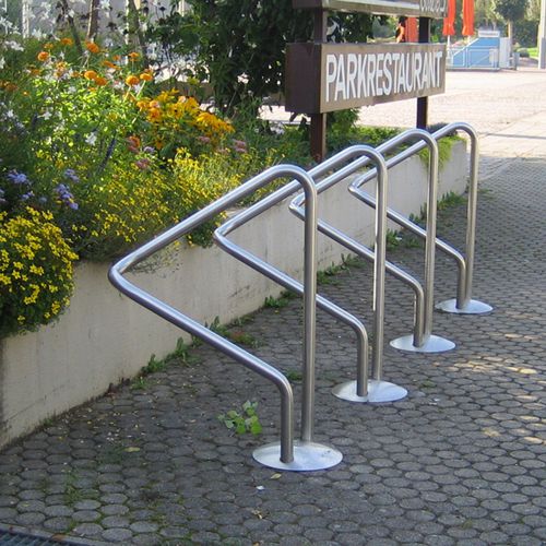 Bodenstehender Fahrradständer - SIGNUM - DW Windsor - galvanisiertem Stahl / polierter Edelstahl / gesichert