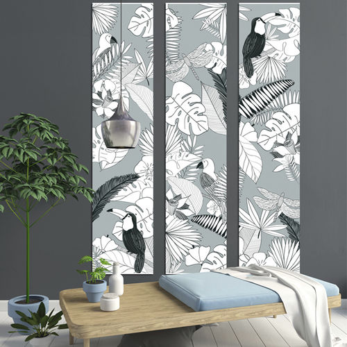 Dekorplatte für Wand - JUNGLE FULL - GROSFILLEX - für Küche / für Feuchträume / Verkleidung