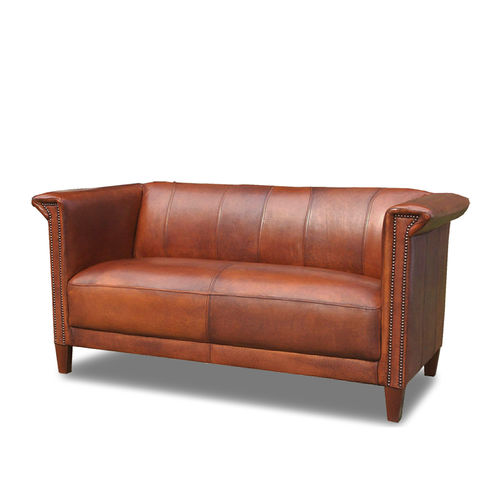 Sofa / Art Deco - BRIXTON - Bendic International - für Yacht / Leder / mit Armlehnen