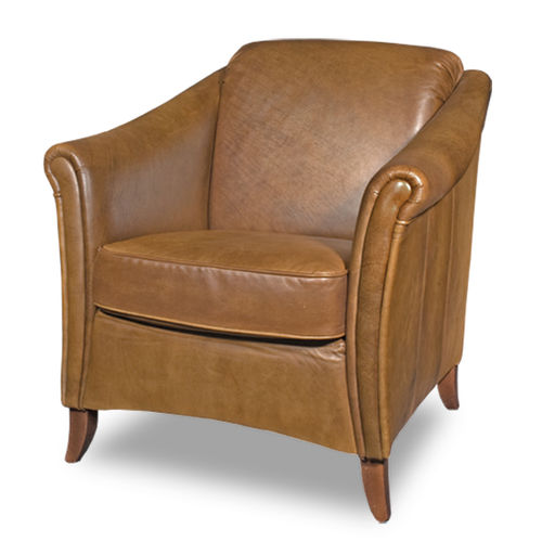 Klassischer Sessel - BARIET - Bendic International - Leder / mit abnehmbarem Kissen / grau