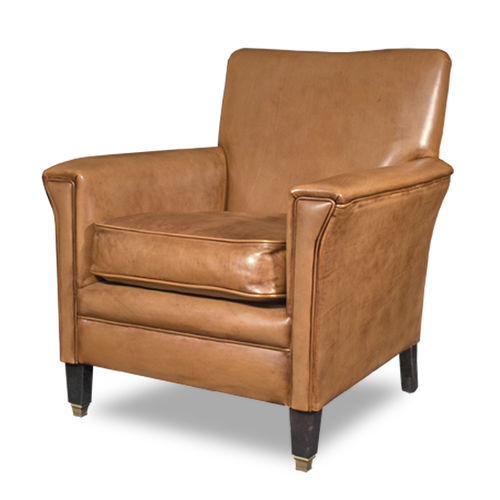 Sessel / Art Deco - BURY - Bendic International - Leder / mit abnehmbarem Kissen / grau