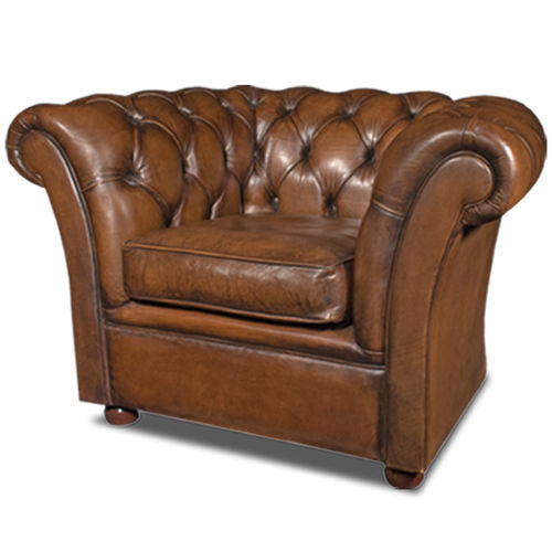 Chesterfield-Sessel - ROCHESTER - Bendic International - Leder / mit abnehmbarem Kissen / grau