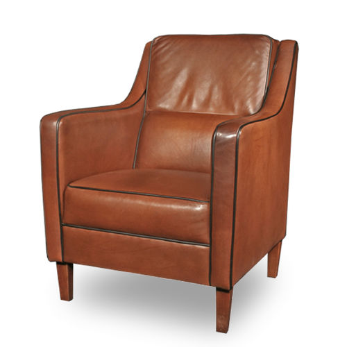 Sessel / Art Deco - GRIMSBY  - Bendic International - Leder / grau / braun