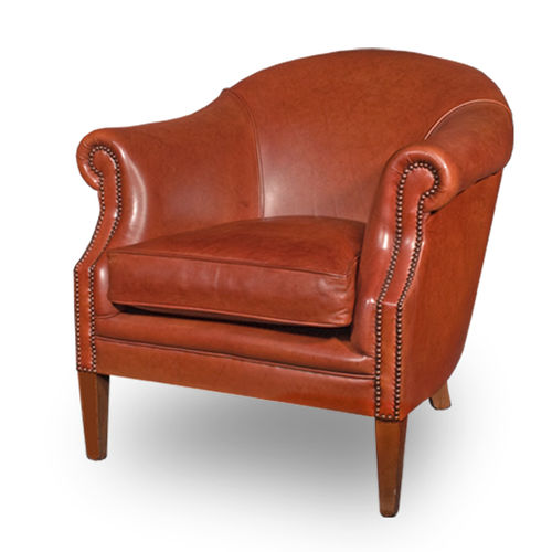 Klassischer Clubsessel - KENDALL - Bendic International - Leder / mit abnehmbarem Kissen / braun