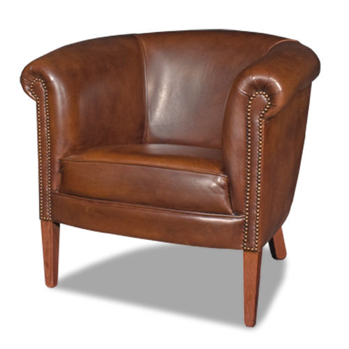Klassischer Clubsessel - TUB - Bendic International - Leder / braun / grau