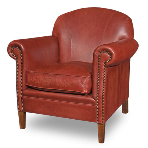 Klassischer Sessel - HAMILTON  - Bendic International - Leder / mit abnehmbarem Kissen / grau