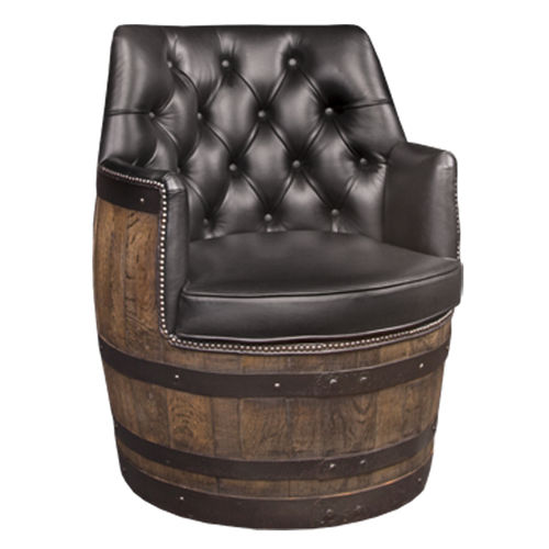 Klassischer Sessel - BARREL - Bendic International - Leder / Eiche / mit Stauraum