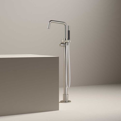 Edelstahl-Wannenset - AR087 - hotbath - bodenstehend / modern / 1-Loch