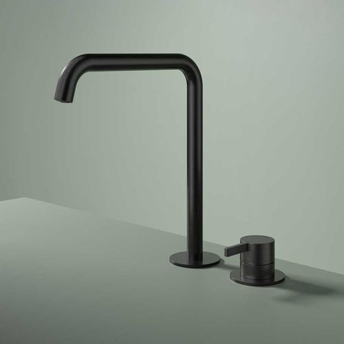 Einhebelmischer für Waschtisch - AC023H - hotbath - Aufsatz / Messing / gebürstetes Messing