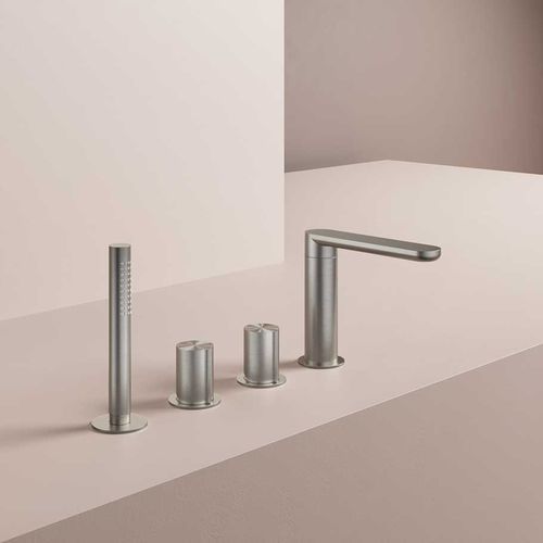 Wannenset / gebürsteter Edelstahl - GT073 - hotbath - im Bereich / modern / gebürstet