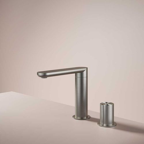 Einhebelmischer für Waschtisch - GT023 - hotbath - Aufsatz / gebürsteter Edelstahl / für Badezimmer