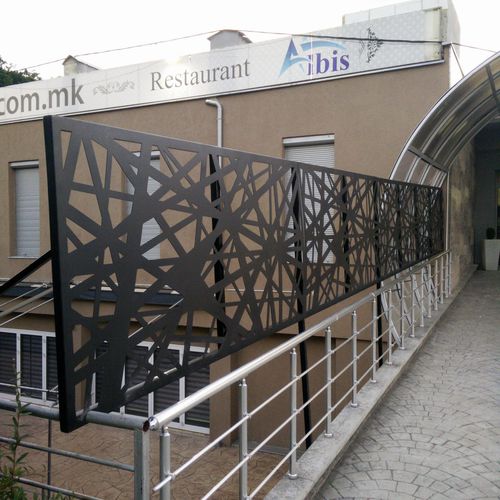 Platten-Sichtschutz - Metalux - aus lackiertem Stahl