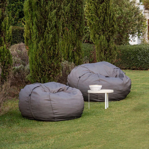 Moderner Sitzsack - MEDIUM - https://www.vetsak.com - Stoff / für Kinder / grau