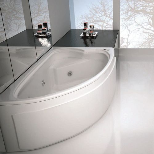 Badewanne für Eckeinbau - ASYMMETRIC FRIDA - hydrobs - freistehend / Acryl / Wassermassage