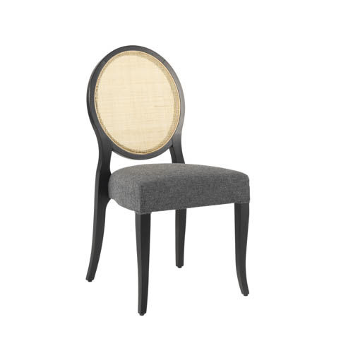 Moderner Stuhl - A-ROUND SE02 - New Life Contract - für den Innenraum / Stoff / Rattan