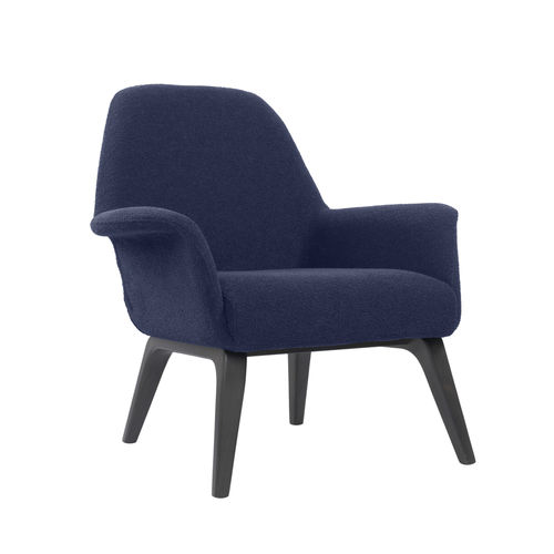 Moderner Sessel - VIVA PL01  - New Life Contract - Stoff / Buche / grau