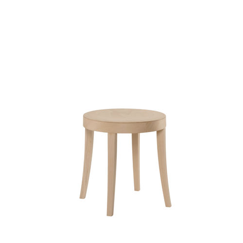 Moderner Hocker - BACCO SG01B - New Life Contract - Buche / Gestell aus Holz / rund