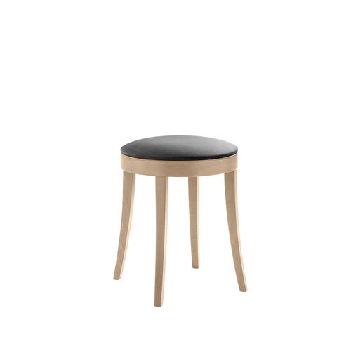 Moderner Hocker - BACCO SG02B - New Life Contract - Leder / Buche / Gestell aus Buche