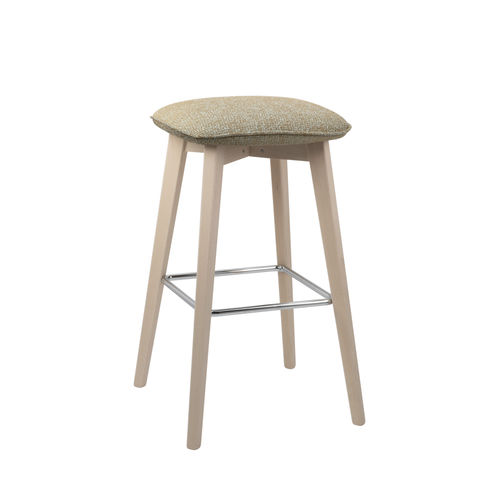 Moderner Barhocker - HELLEN SOFT SG06 - New Life Contract - Stoff / Gestell aus Holz / mit 4 Beinen