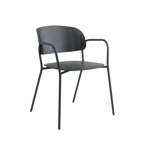 Moderner Esszimmerstuhl - L'ALA PO01 - New Life Contract - für Außenbereich / Aluminium / Gestell aus Aluminium