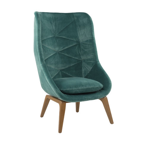 Moderner Sessel - CARA BE02 - New Life Contract - Leder / Stoff / Holz