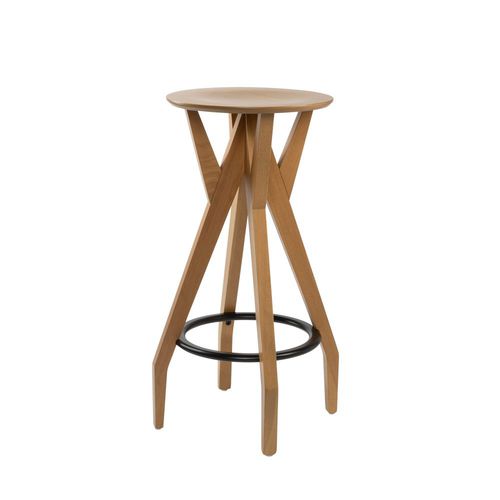 Moderner Barhocker - MARTINA SG01 - New Life Contract - Buche / Sperrholz / Gestell aus Buche