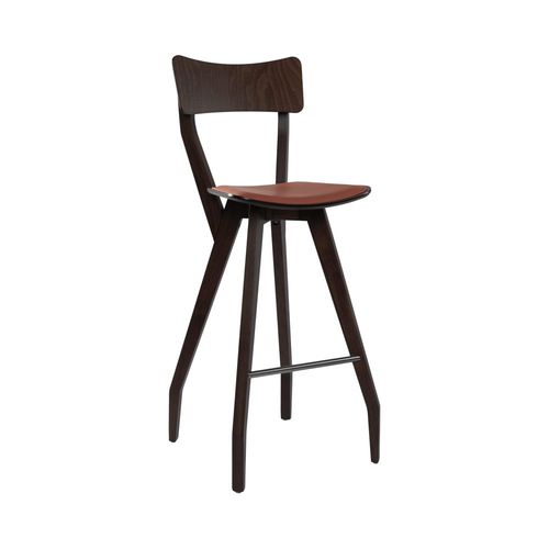 Moderner Barhocker - MARTINA SG02S - New Life Contract - Sperrholz / Gestell aus Buche / mit 4 Beinen