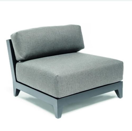Moderner Kaminsessel - MIA  - GOMMAIRE - Stoff / Aluminium / mit abnehmbarem Kissen