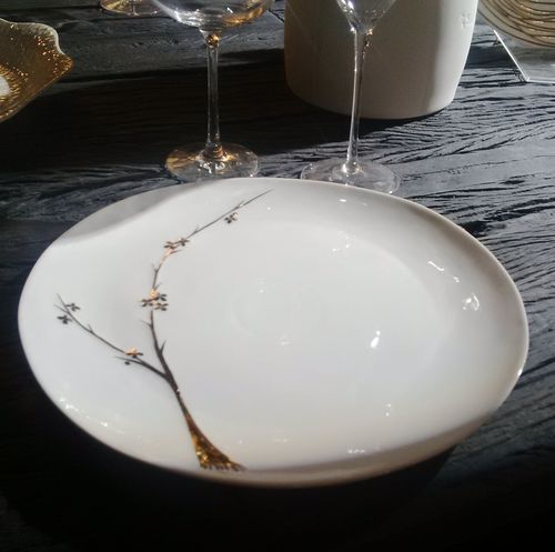 Flache-Teller - ARBORESCENCE - Jacques Pergay - Dinner / rund / Limoges-Porzellan
