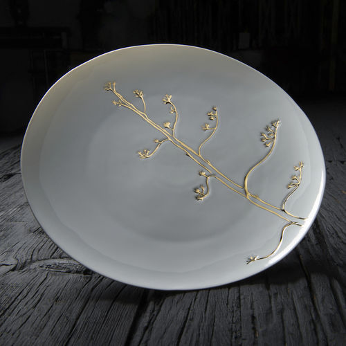 Flache-Teller - ARBORESCENCE - Jacques Pergay - Dessert / rund / Limoges-Porzellan