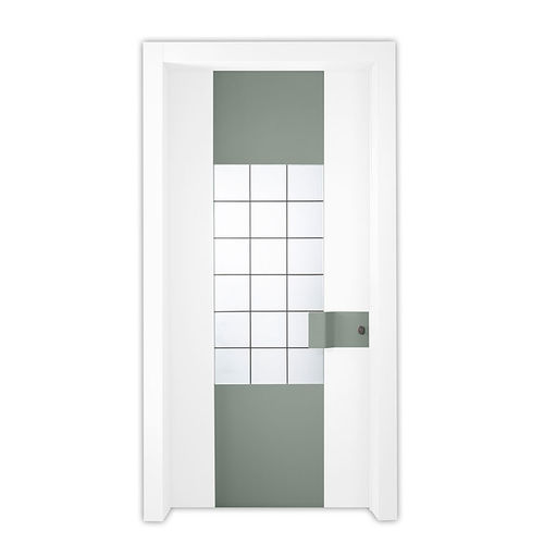 Tür für Innenbereich - LEON - REMO Security Doors - galvanisiertem Stahl / einflügelig / halbverglast