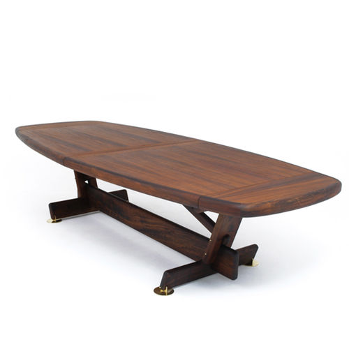 Moderner Tisch - PARKER - LinBrasil - Massivholz / Holzfurnier / rechteckig