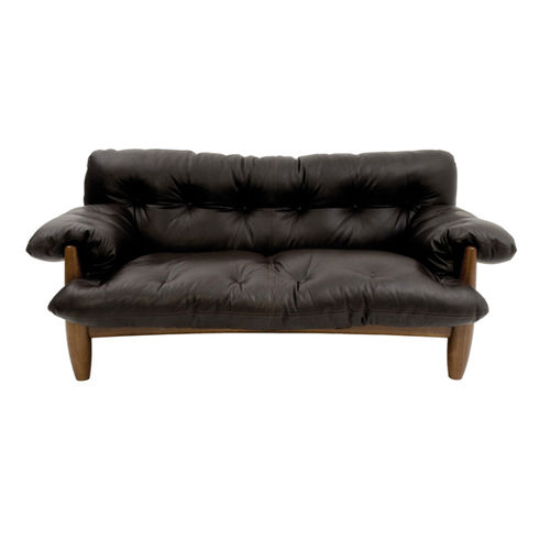 Klassisches Sofa - MOLE - LinBrasil - Leder / braun / grau