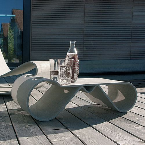 Couchtisch / originelles Design - WILLY GUHL - green-form - Faserbeton / rechteckig / für Privatgebrauch