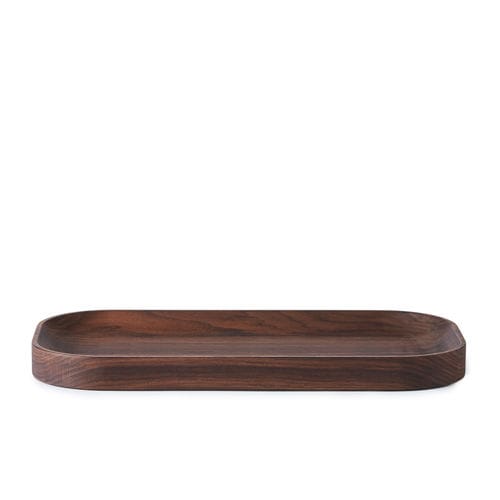 Eiche-Serviertablett - CARVED - Warm  Nordic - Nussbaum / für Privatgebrauch