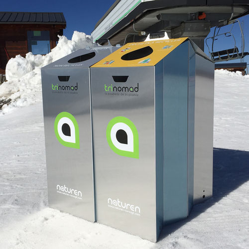 Park-Abfallbehälter - TRINOMAD - Naturen - System / Aluminium / für Außenbereich
