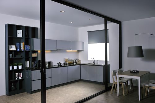 Moderne Küche - MOD 2 - Alustil - Glas / Quarz / Aluminium