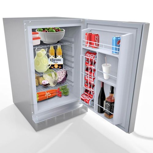 Kühlschrank mit 1 Tür - SUNFR401 - SUNSTONE - für Privatgebrauch / freistehend / Edelstahl