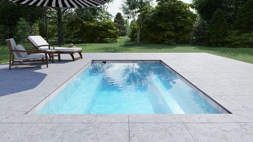 Swim Spa / einbaufähig - SESAME 400 - Tilestone Pools one piece tiled pools - rechteckig / für mehrere Personen / Verbundwerkstoff